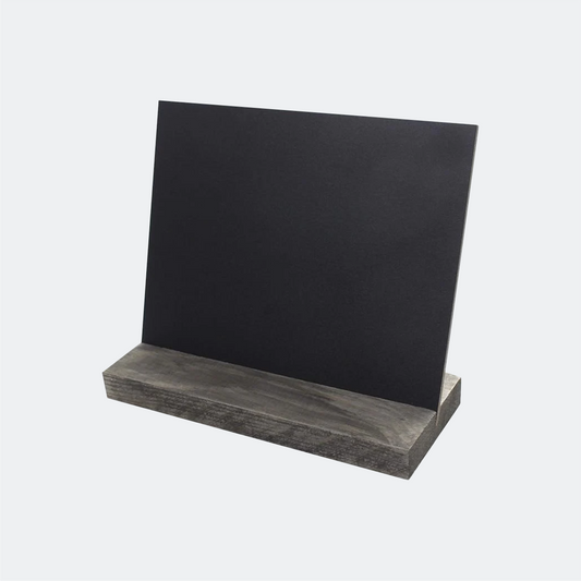 5" x 6" Inch Mini Tabletop Chalkboard Signs with Rustic Style Wood Base Stands (Set of 4)